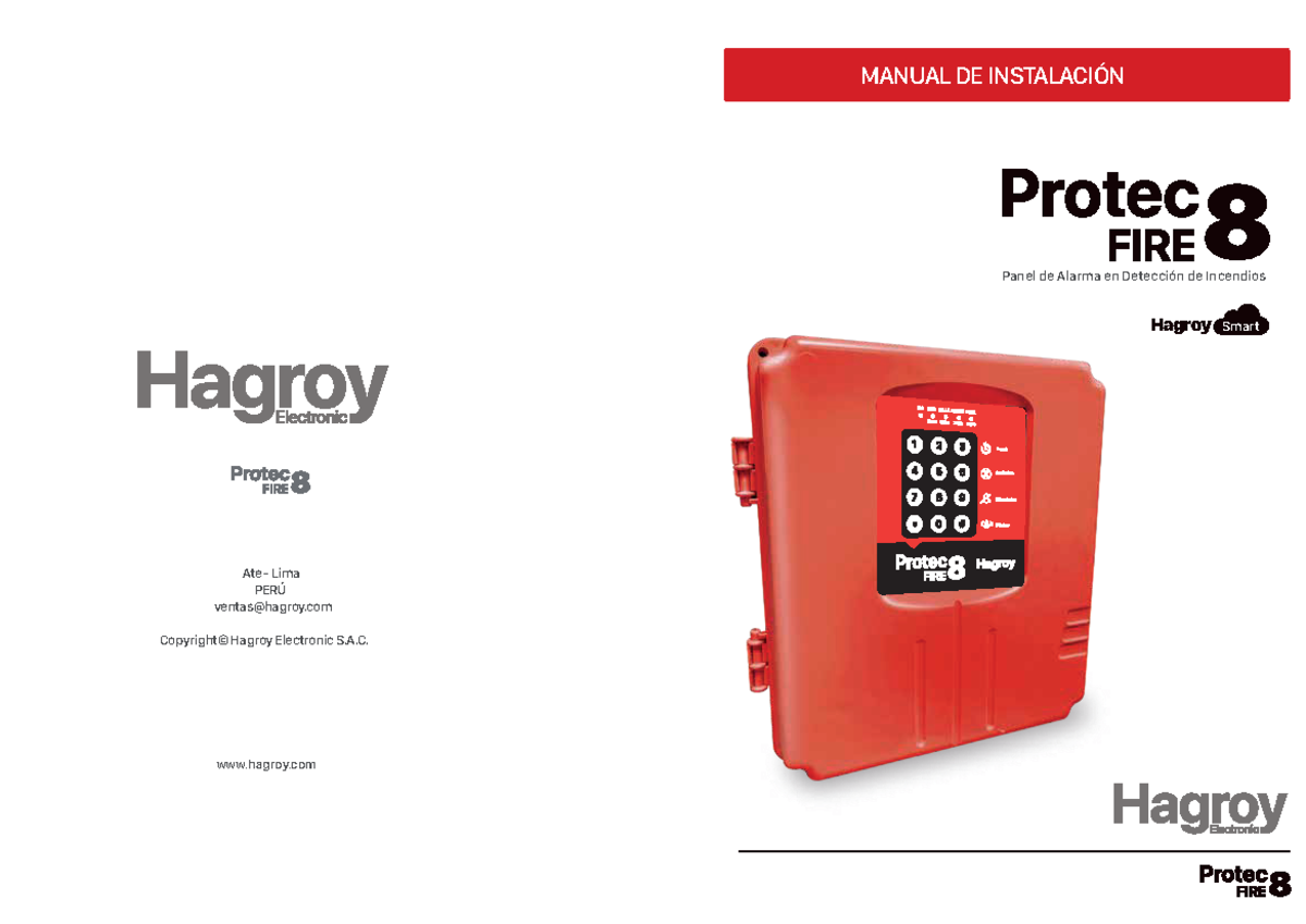 Manual Protec fire 8 2023 Hagroy Smart Panel de Alarma en Detección de Incendios MANUAL DE