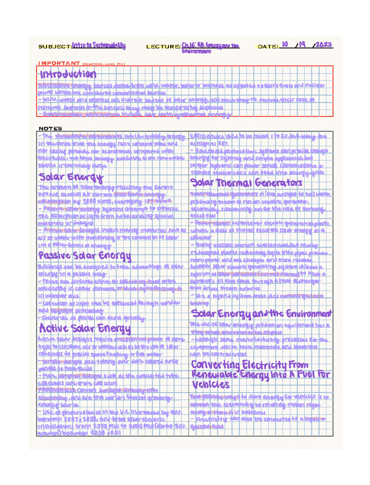 Alternative energy and the environment - NOTES IMPORTANT (equations ...