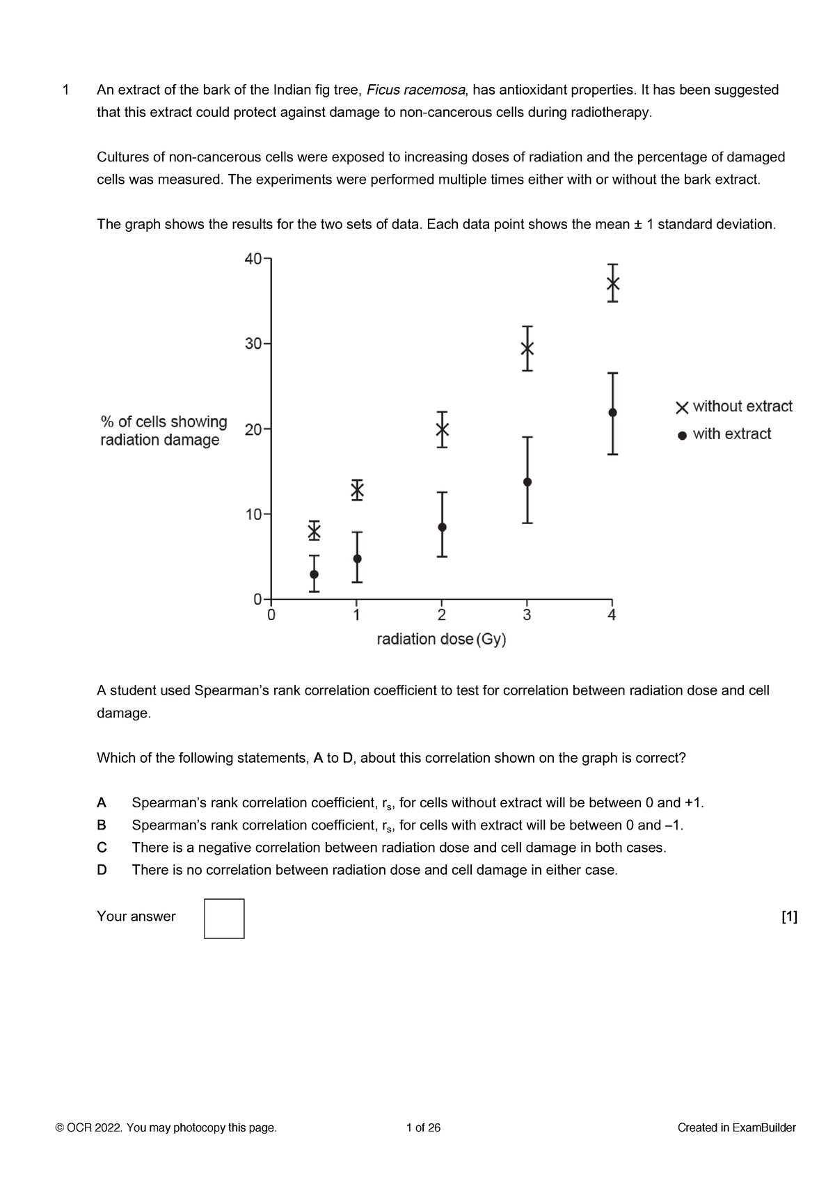 Paper 1 analysis questions - 1 An extract of the bark of the Indian fig ...