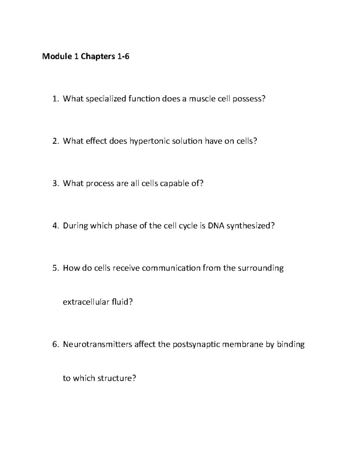 Module 1 study guide - Module 1 Chapters 1- 1. What specialized ...