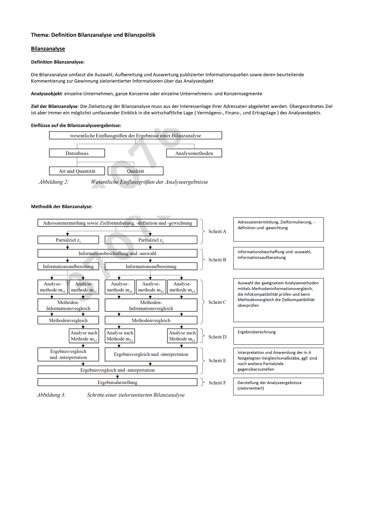 Zusammenfassung-Definition Bilanzanalyse Und Bilanzpolitik - Thema ...