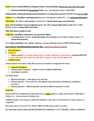 Mental Health - Unit 3 (Exam 1 Part 2 Of 3) - NUR-253- Concept Of ...