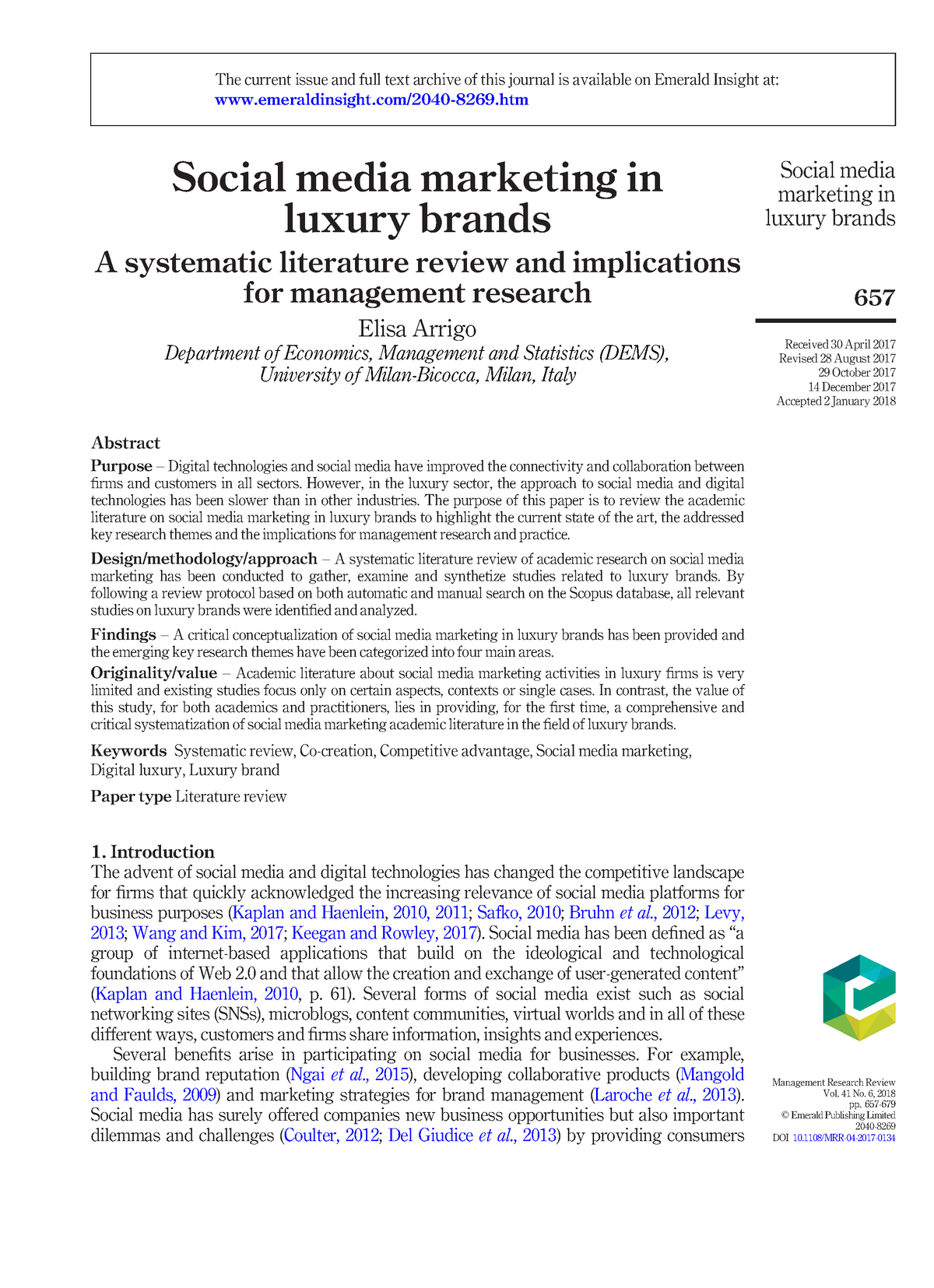 luxury brand social media case study