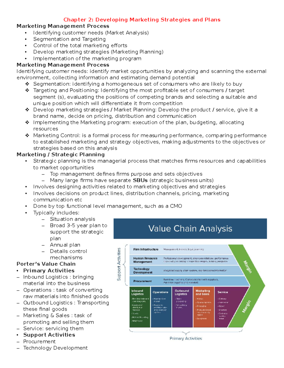 Chapter 2 - Chapter 2: Developing Marketing Strategies and Plans ...