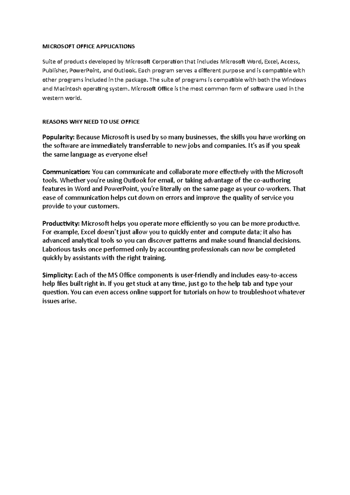 Intro Chapter 1 - Overview about Microsoft Word - MICROSOFT OFFICE ...