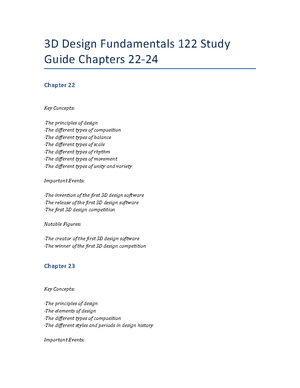 3D Design Fundamentals 122 Study Guide Chapters 16-18 - 3D Design ...