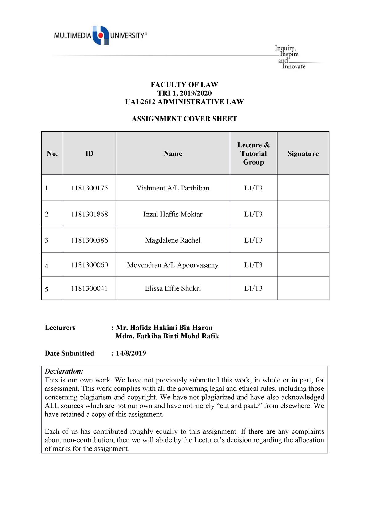 admin-assignment-complete-degree-in-law-fol1-mmu-studocu