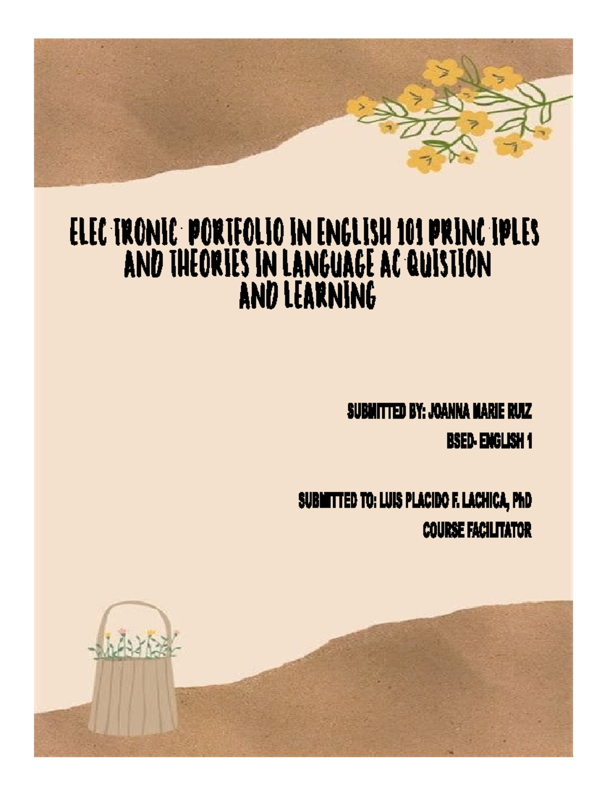 2 Electronic Portfolio IN English 101 Principles - COLLEGE OF EDUCATION ...