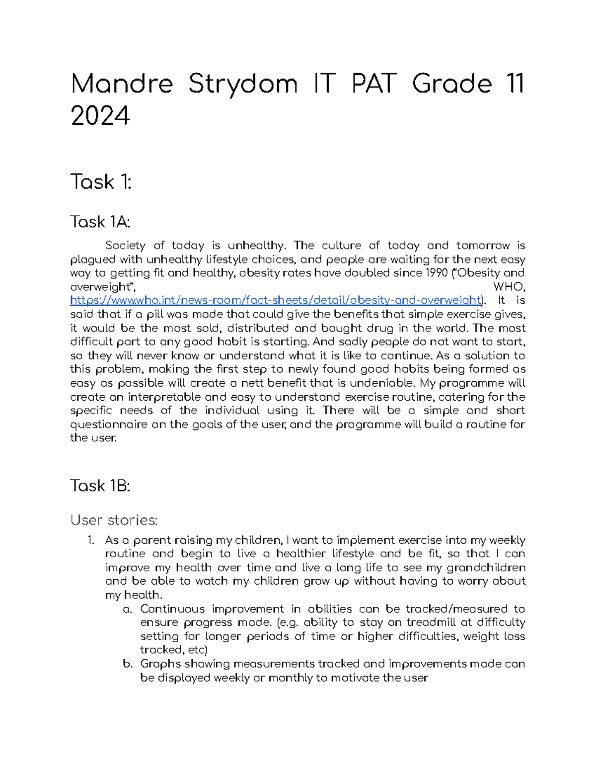 Mandre Stydom IT PAT Grade 11 2024 - Mandre Strydom IT PAT Grade 11 ...
