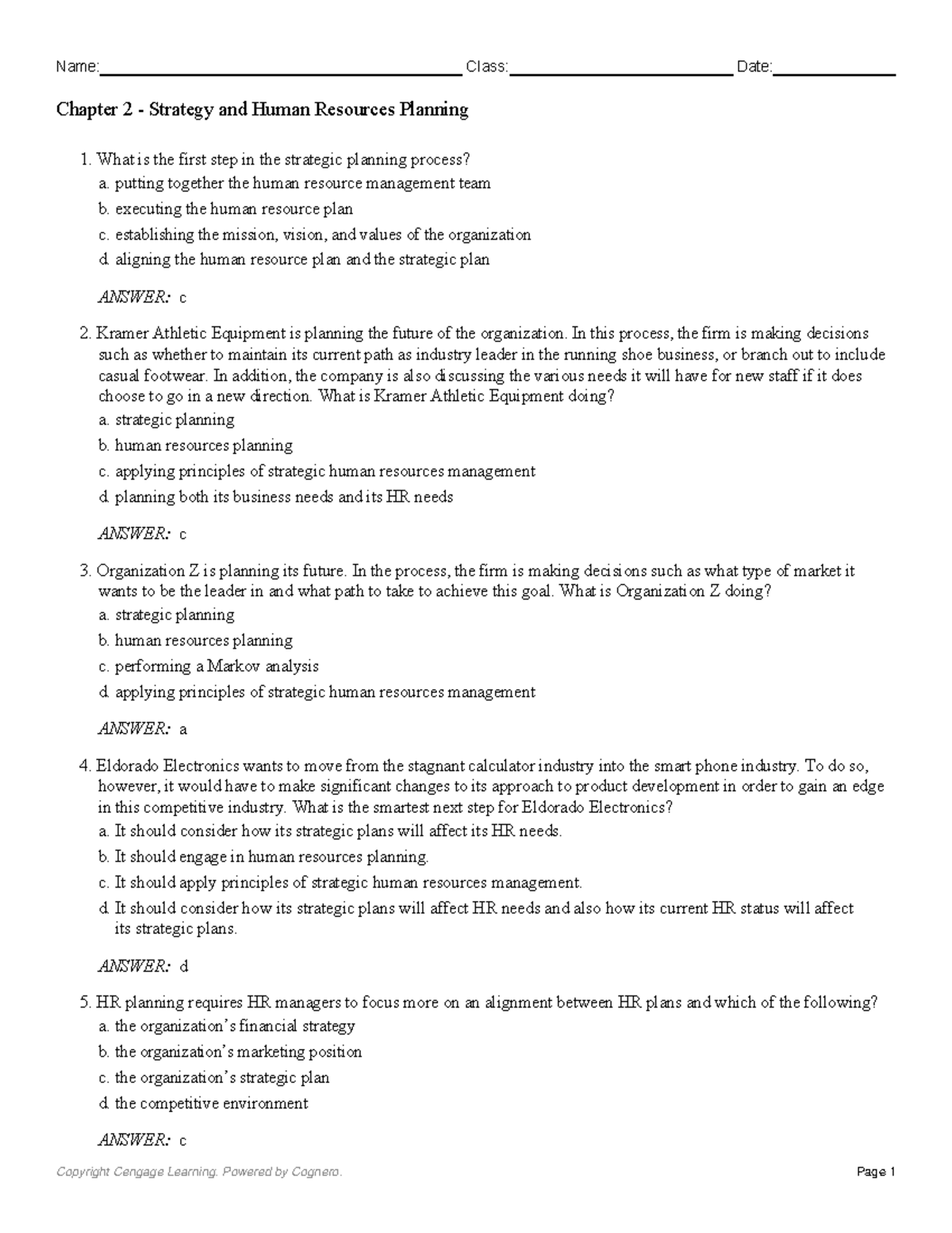 Chapter 2 Strategy And Human Resources Planning Studocu Chapter 2 Strategy And Human Resources Planning Studocu
