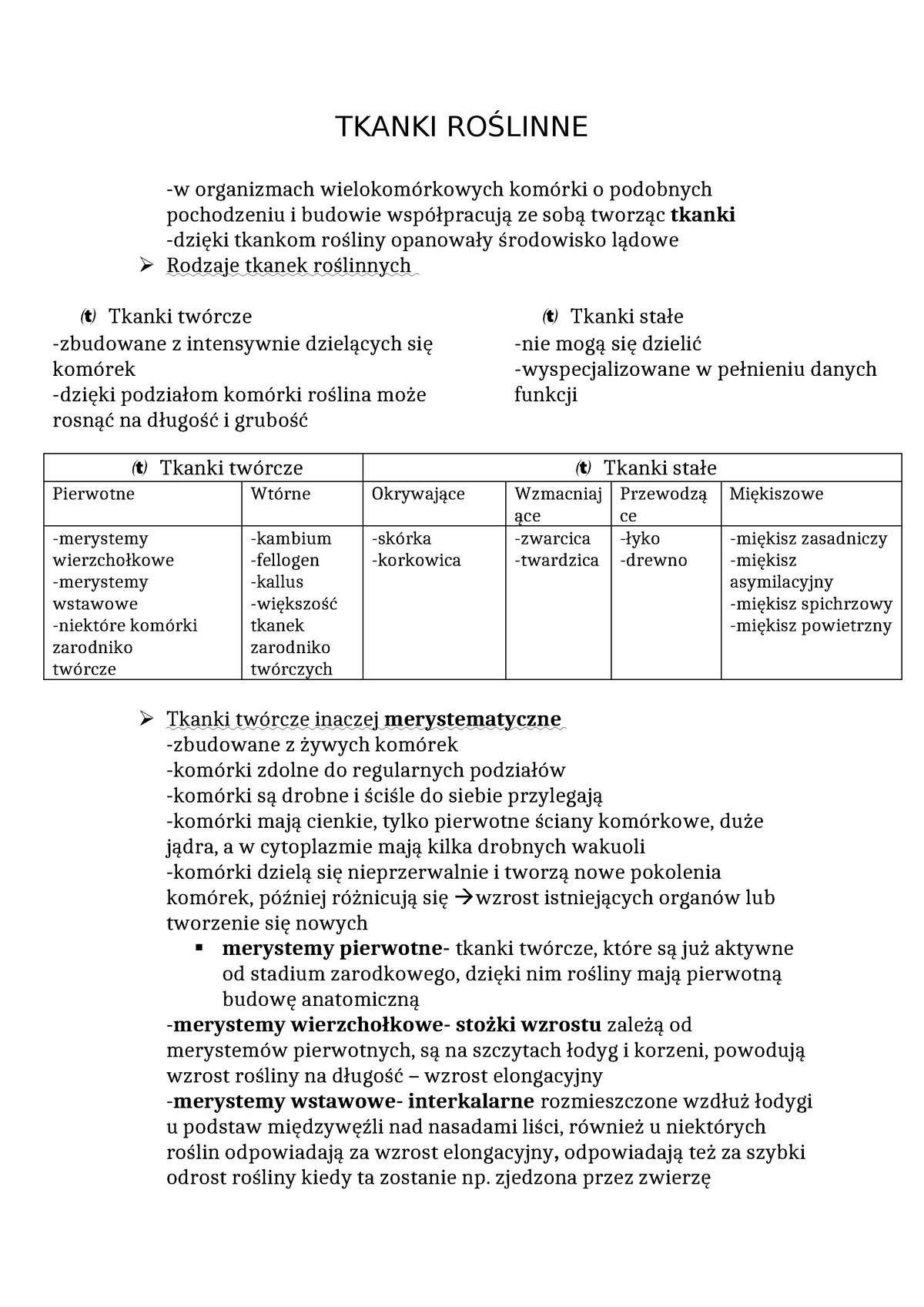 Tkanki Ro Linne Tkanki Ro Linne W Organizmach Wielokom Rkowych Kom Rki O Podobnych