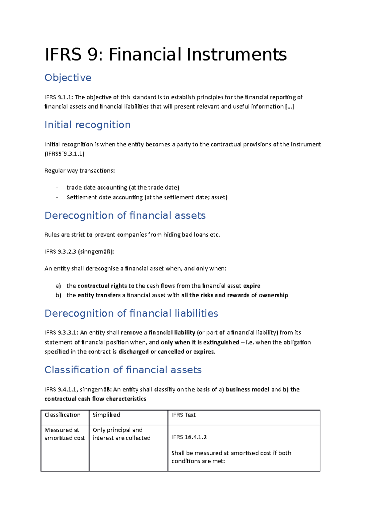 IFRS 9 Master - IFRS 9 - IFRS 9: Financial Instruments Objective IFRS 9 ...