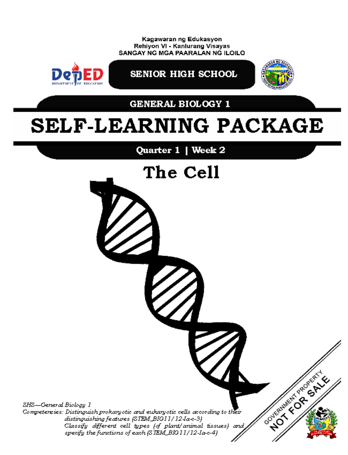 STEM-GBIO1-Q1W2 - Module - SENIOR HIGH SCHOOL GENERAL BIOLOGY 1 SELF ...