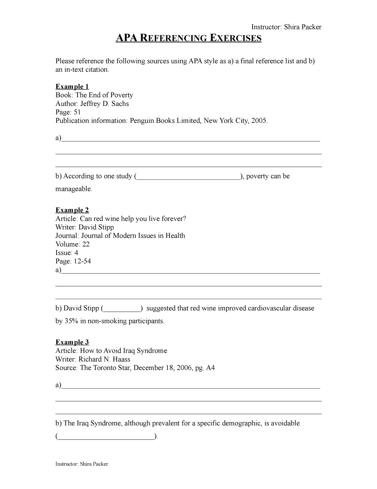 apa-referencing-exercises-student-worksheet-instructor-shira-packer