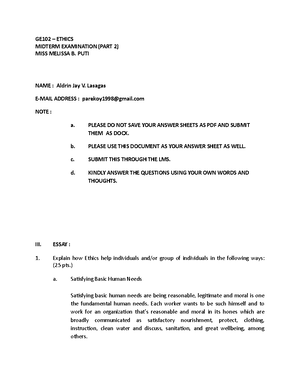 Narrative Report for Criminology EXAMPLE - TABLE OF CONTENTS I ...