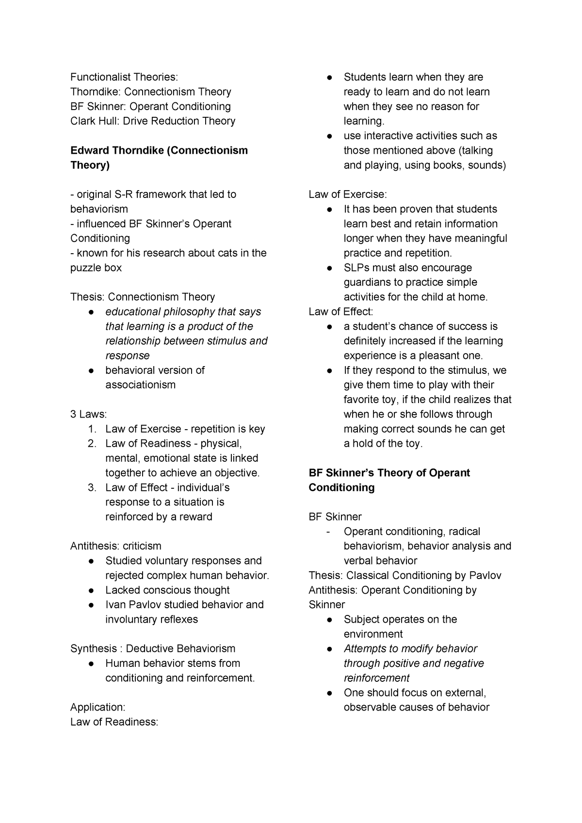 Learning-Theories - Learning theories - Functionalist Theories ...