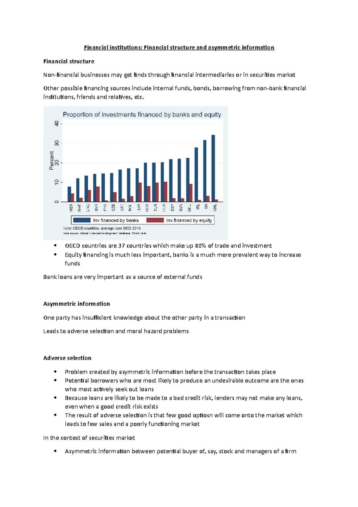 4. Financial institutions financial structure and assymetric info