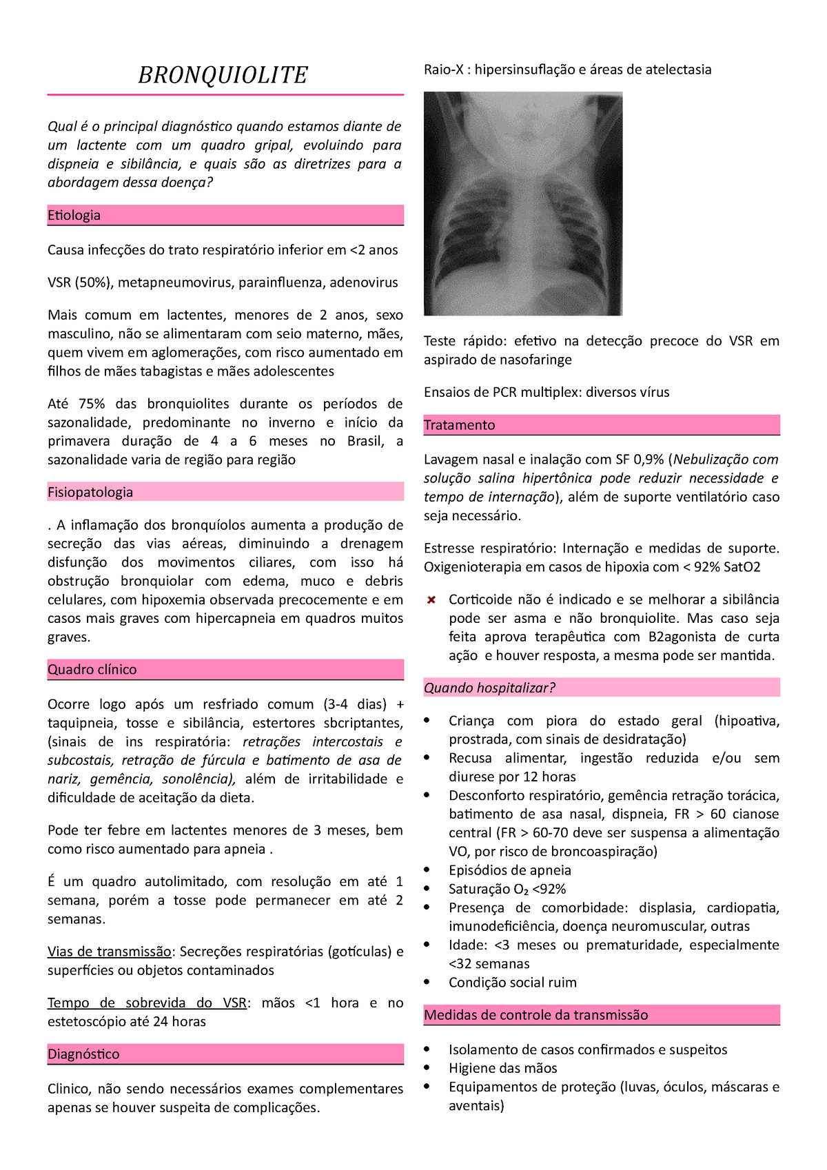 Bronquiolite - BRONQUIOLITE Qual é O Principal Diagnóstico Quando ...