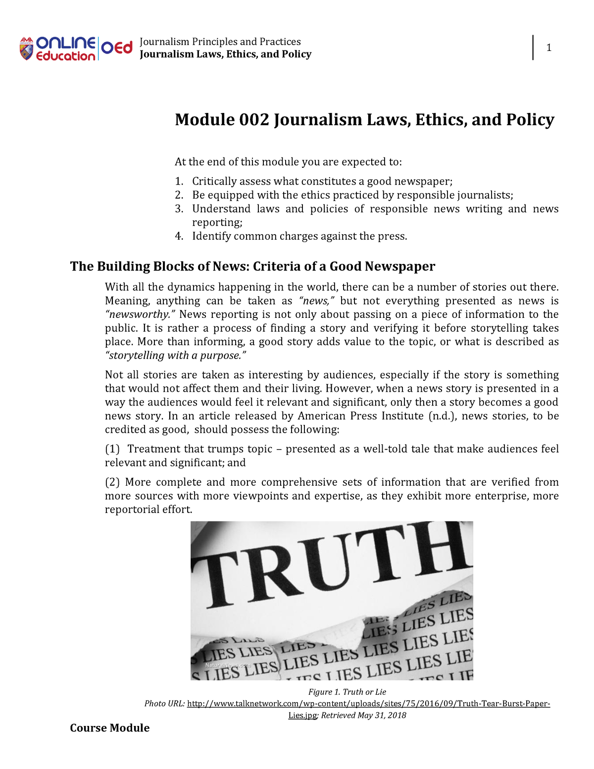 w2-lesson-2-journalism-laws-ethics-and-policy-module-1-journalism