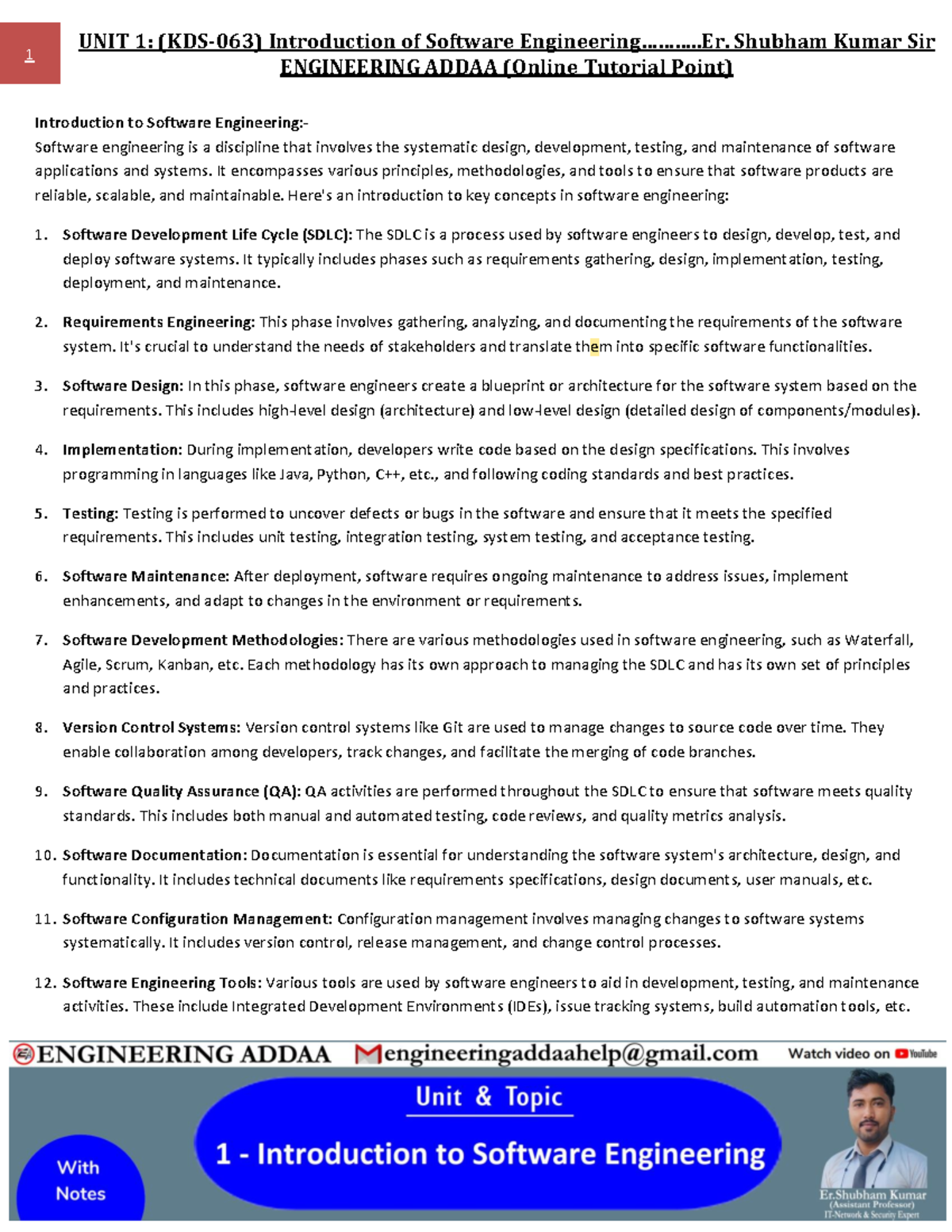 software engineering unit-1 - ENGINEERING ADDAA (Online Tutorial Point ...