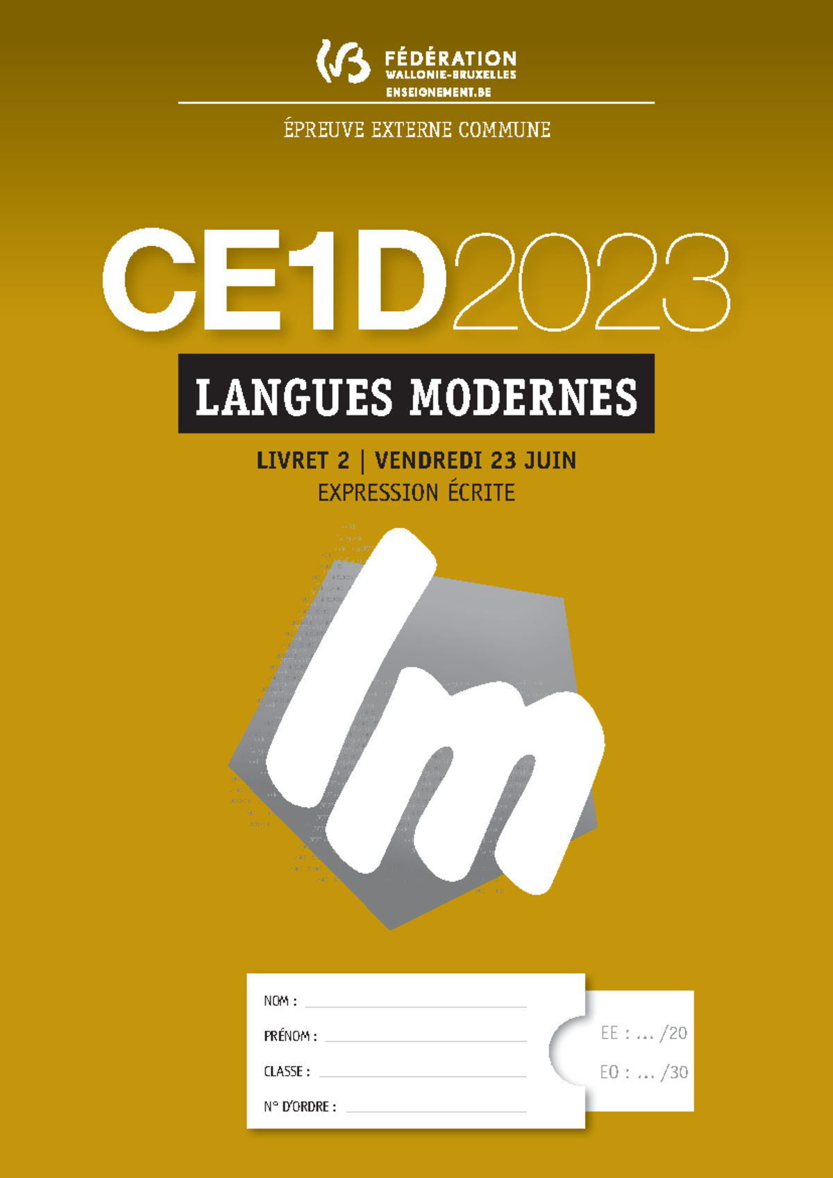 CE1D Langues 2023 - Livret 2 - AS - WEB - épreuve externe commune CE1D ...