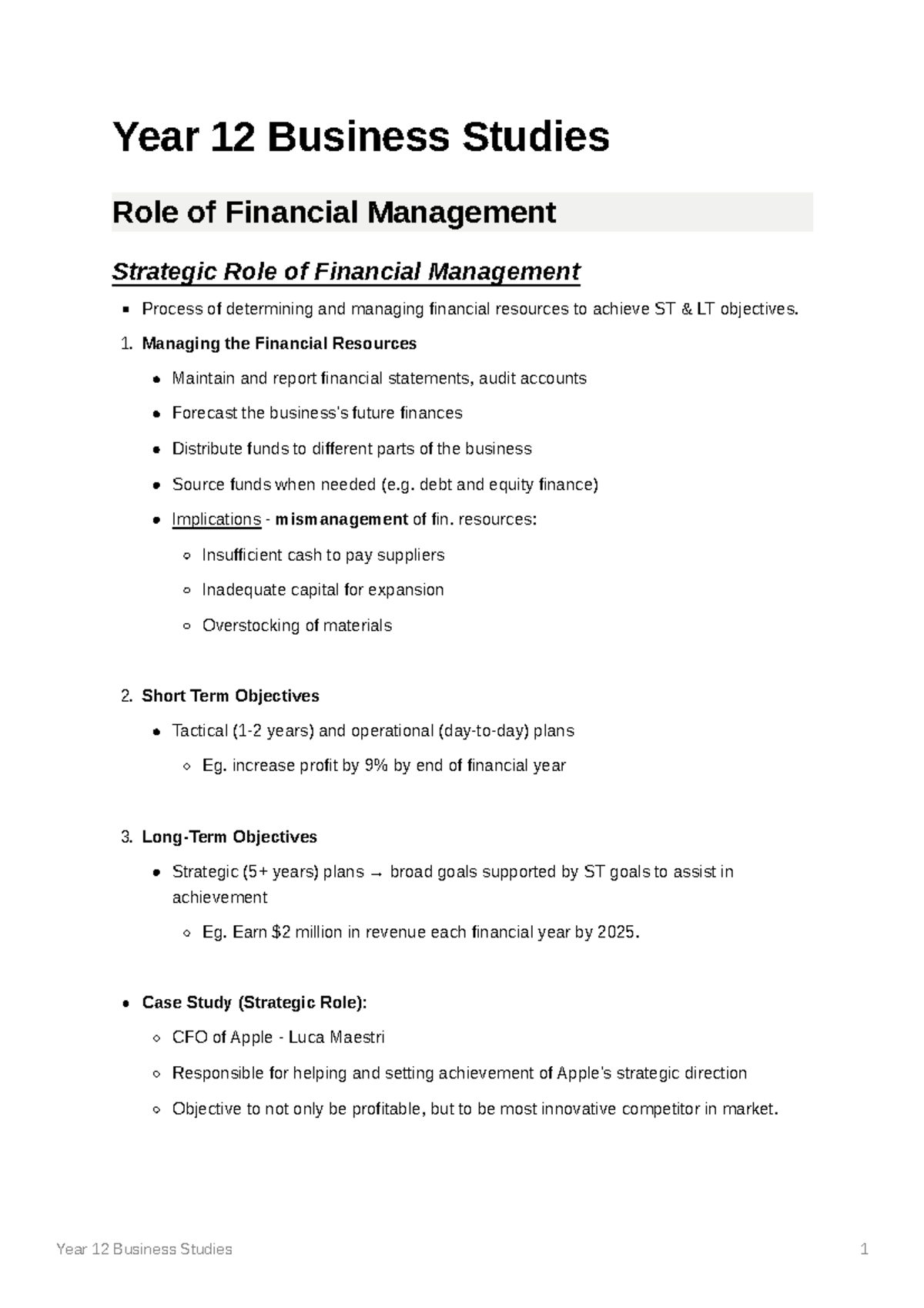 Business studies band 6 notes apple case study - Year 12 Business ...