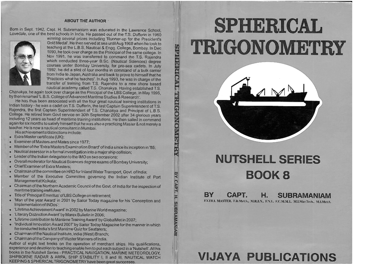 08 Subramaniam Sperical Trigonometry BOOK 8 2010 - ABOUT THE AUTHOR ...