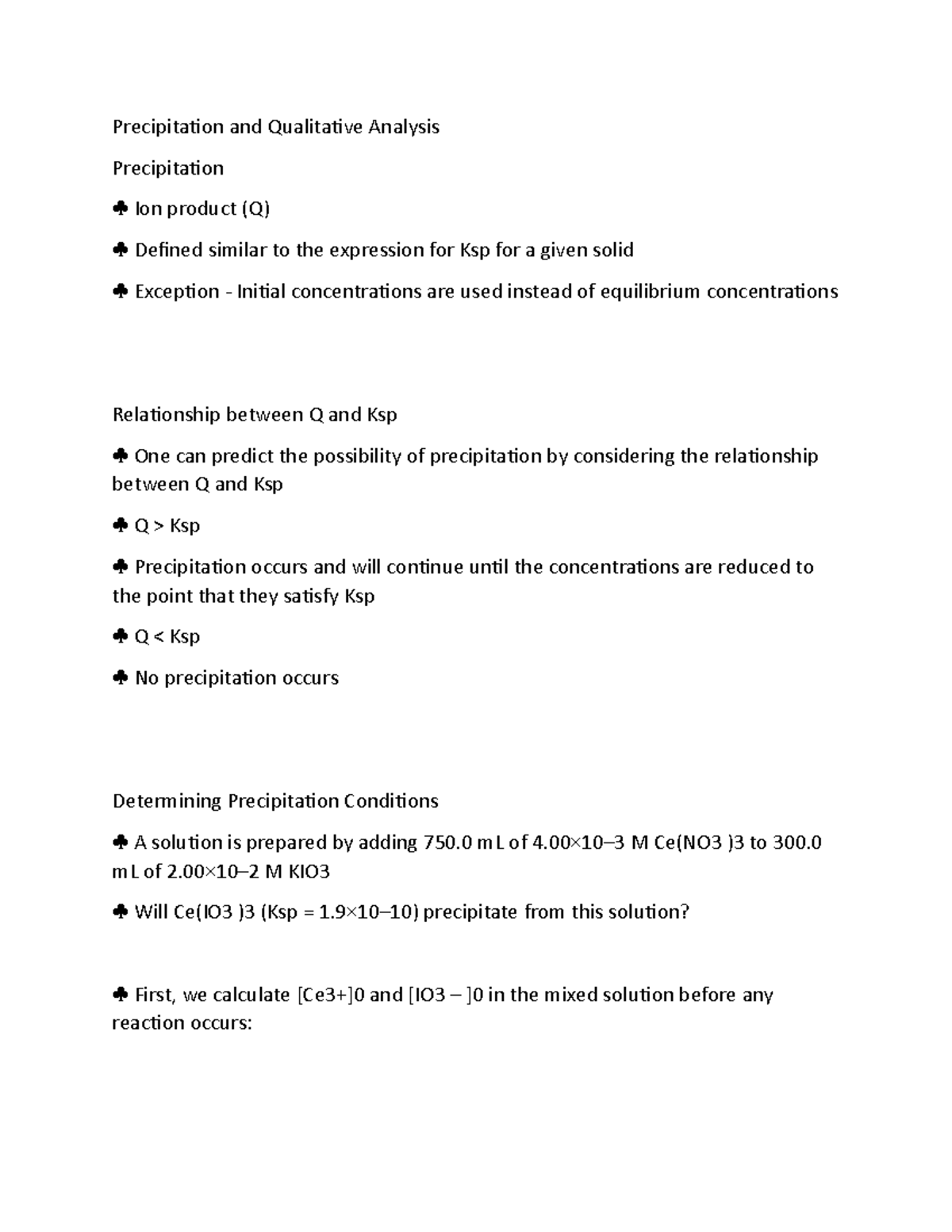 119 - Precipitation and Qualitative Analysis - Precipitation and ...