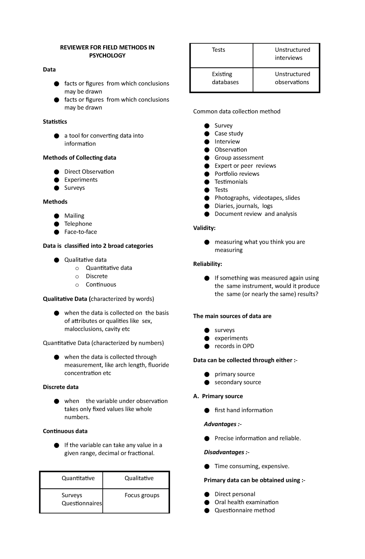 field-methods-in-psychology-reviewer-studocu