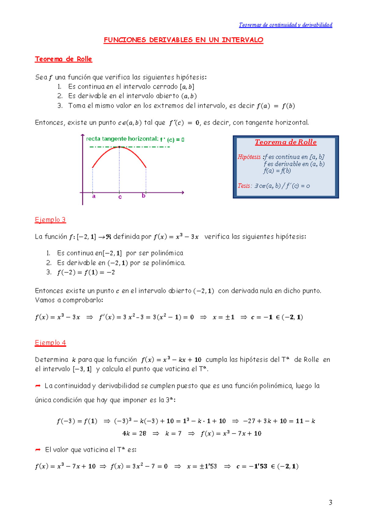 Teoremas-de-derivabilidad - FUNCIONES DERIVABLES EN UN INTERVALO ...