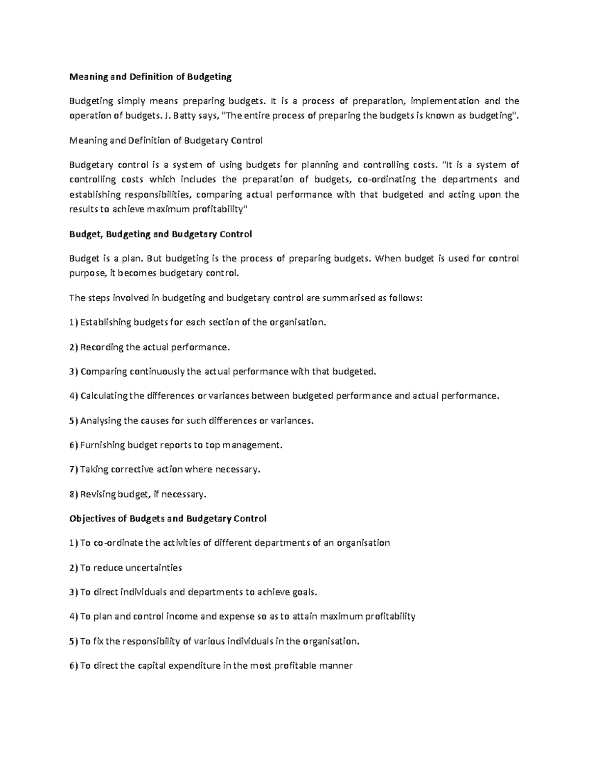 Budget, Budgeting and Budgetary control 240618 091718 - Meaning and ...