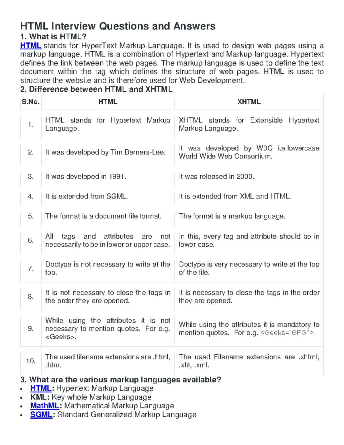 HTML css invterview question and ans - HTML Interview Questions and ...