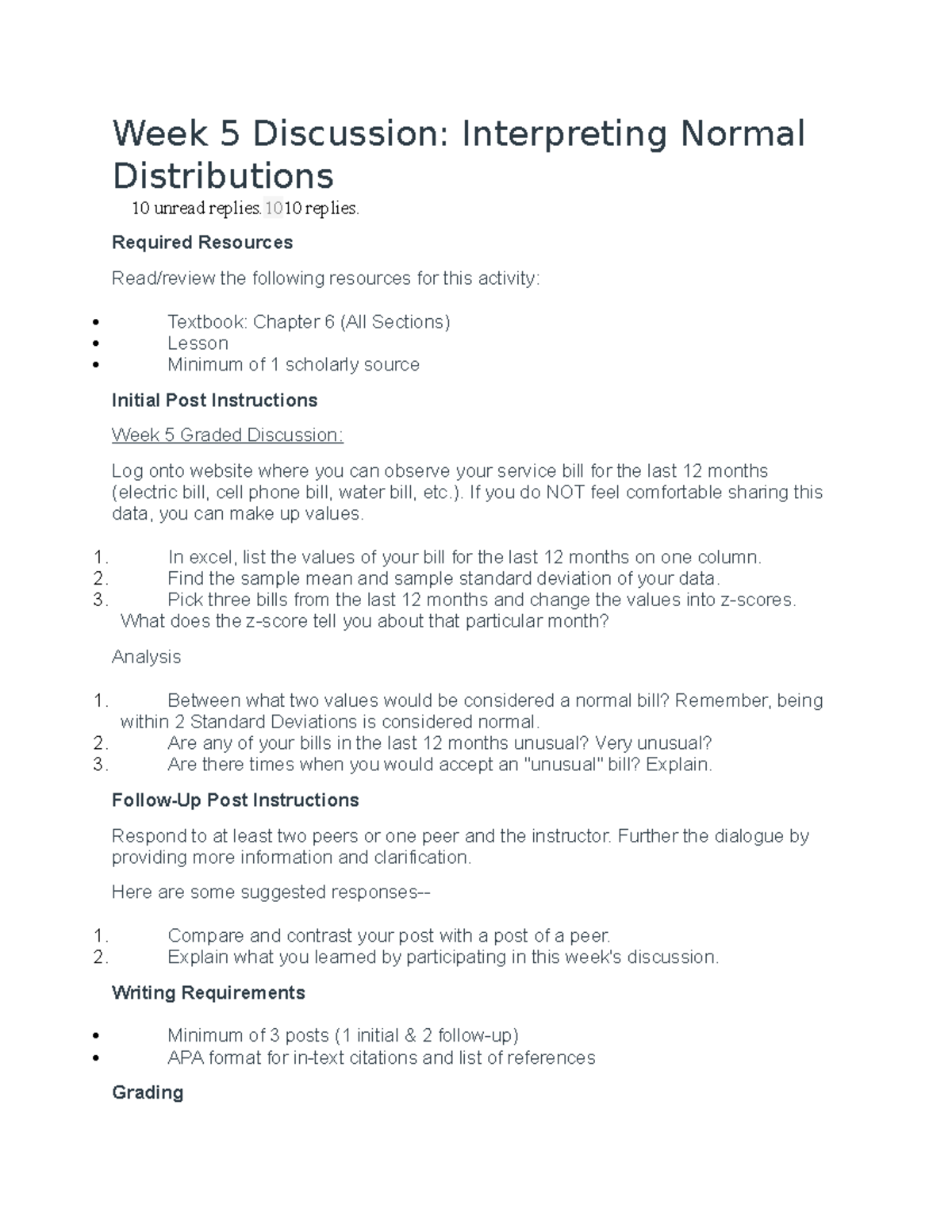 Week 5 DiscussionAssignments on mathematics managerial statistics ...