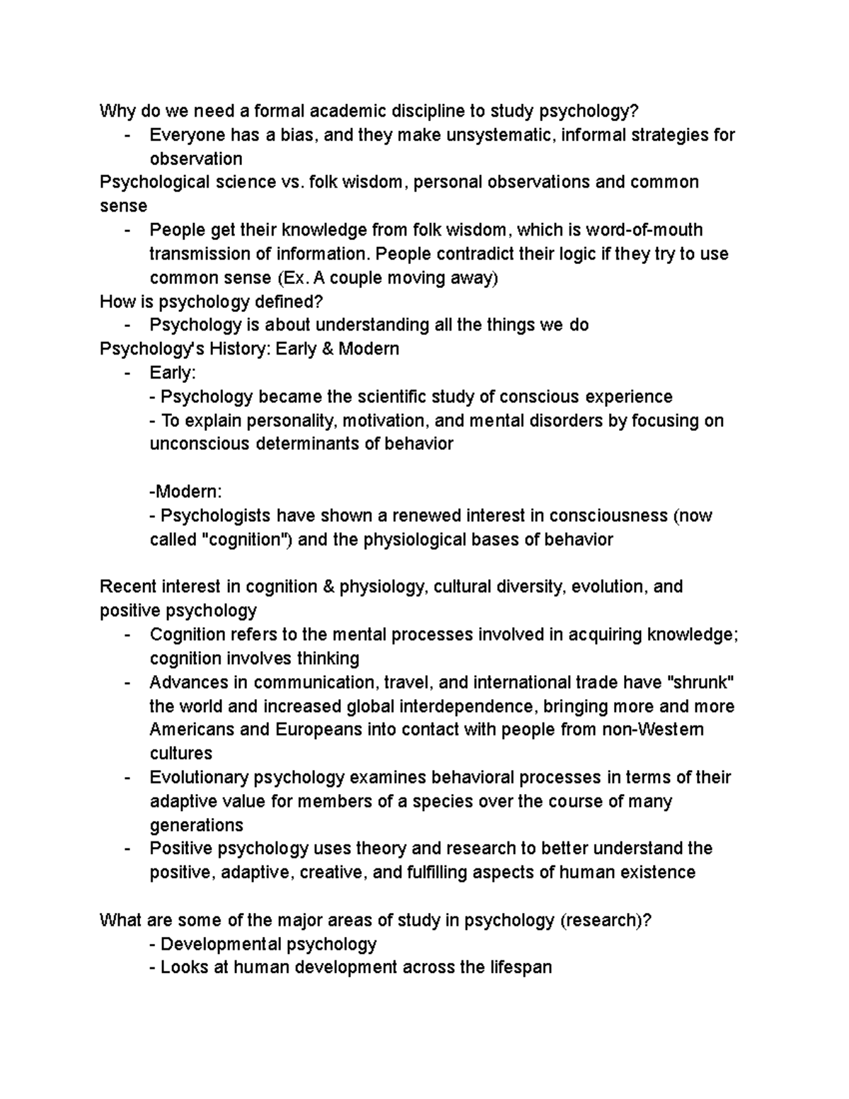 Aaa psych 286 - Notes and definitions taken directly from lecture ...