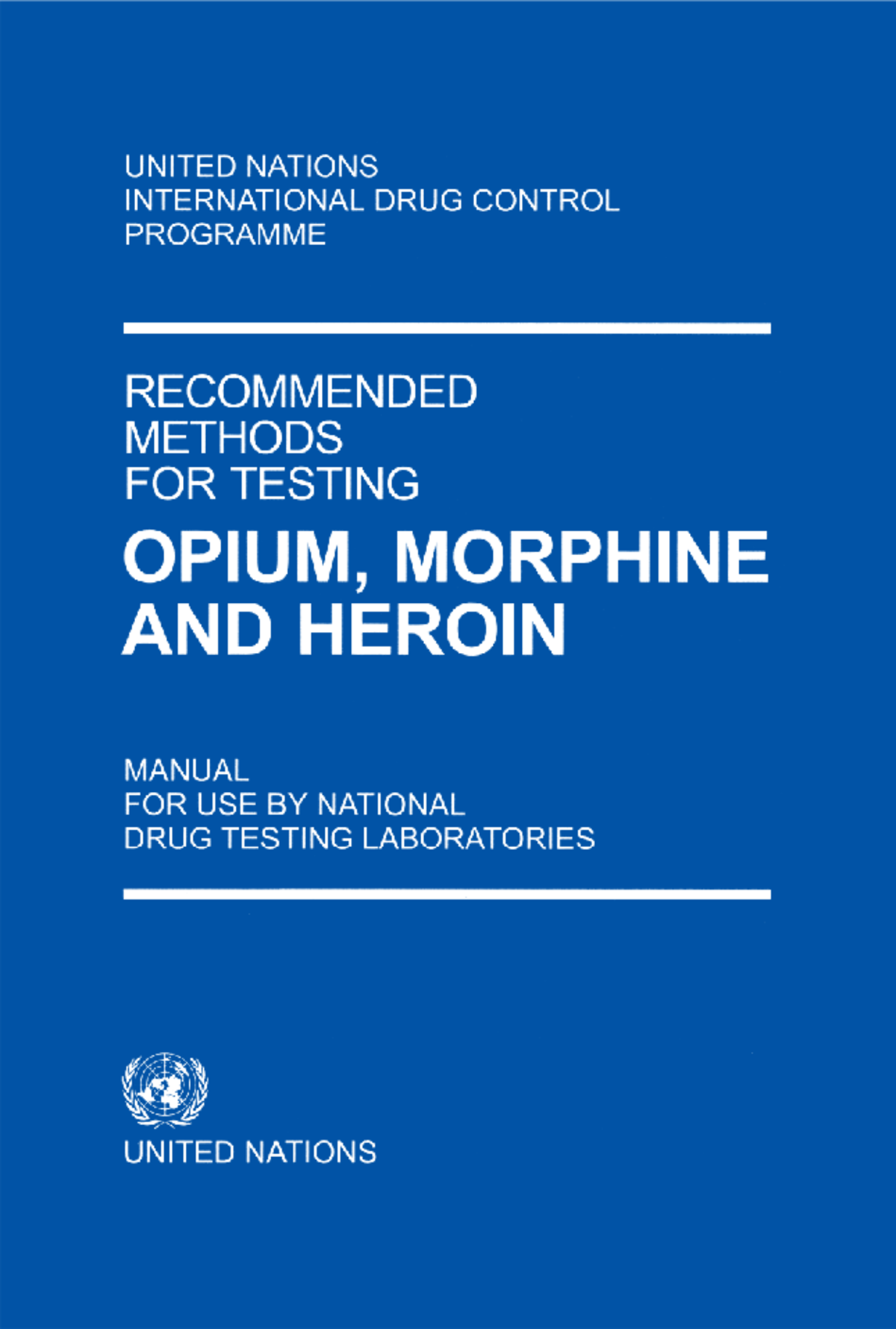 Opiu - farma - UNITED NATIONS INTERNATIONAL DRUG CONTROL PROGRAMME ...