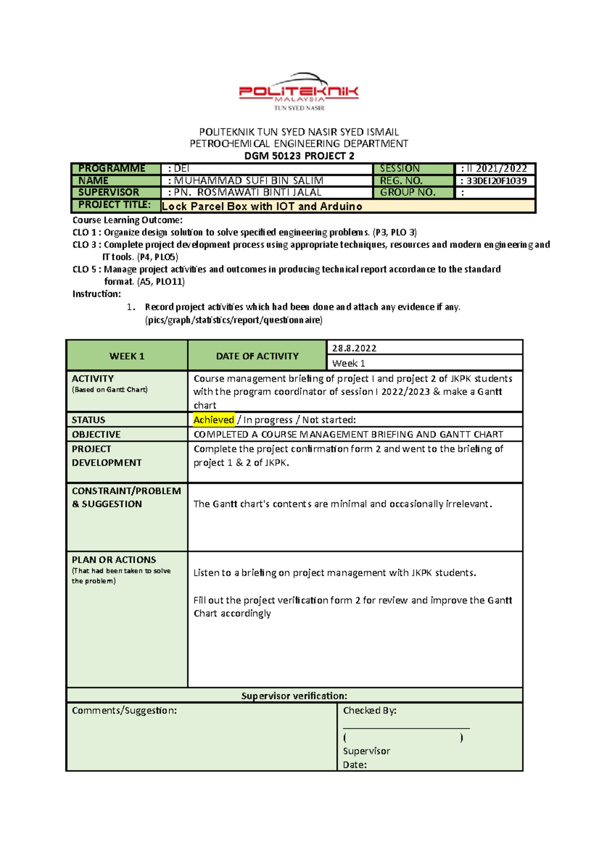 WPR-W1 - PROJECT 2 - POLITEKNIK TUN SYED NASIR SYED ISMAIL ...