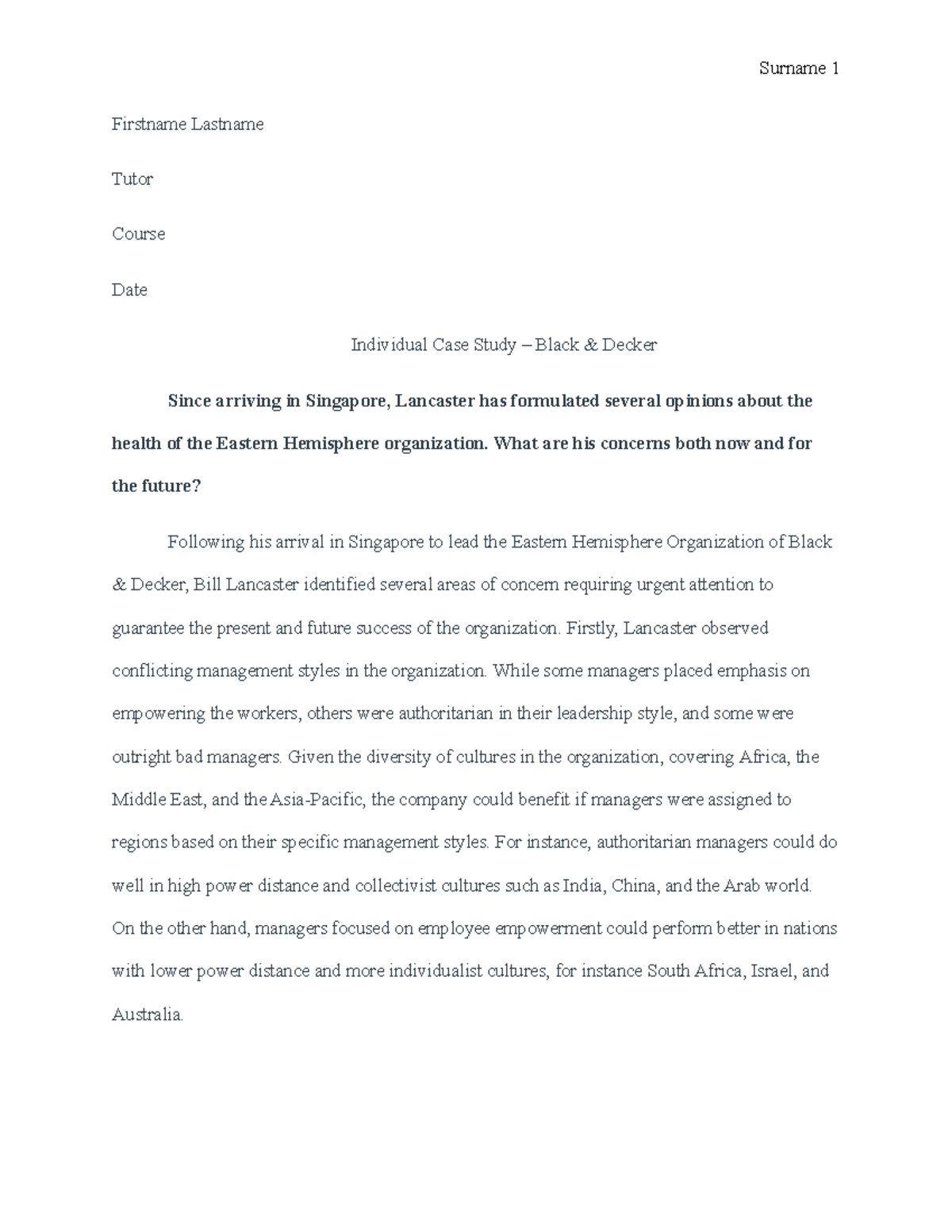 Order 137691 black and decker Firstname Lastname Tutor Course Date