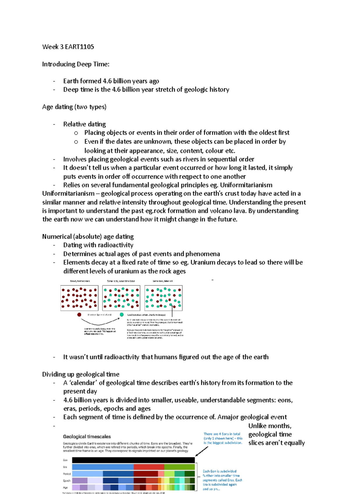 Week 3 EART1105 - week 3 lecture notes - Week 3 EART Introducing Deep ...