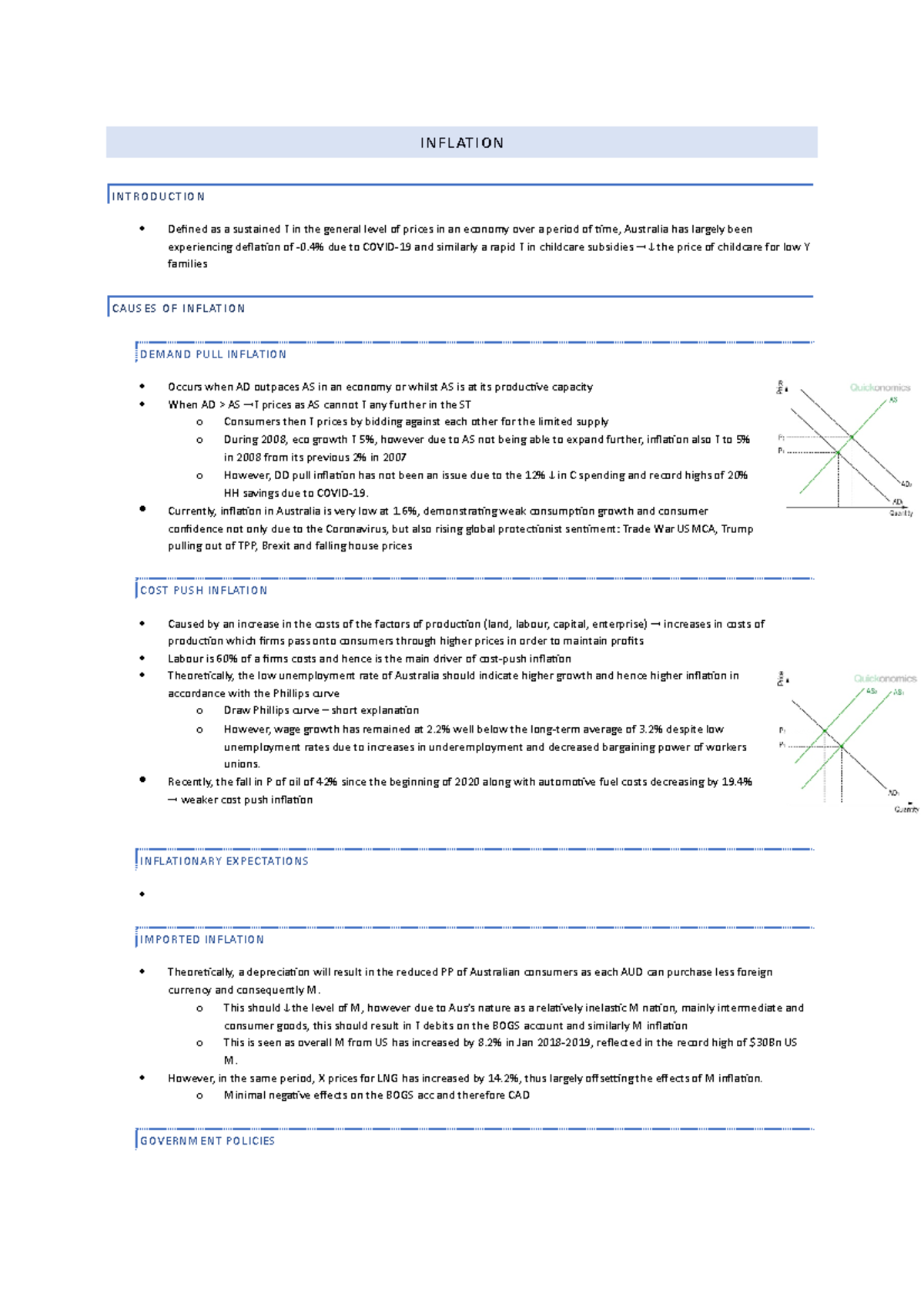 grade 12 economics inflation essay