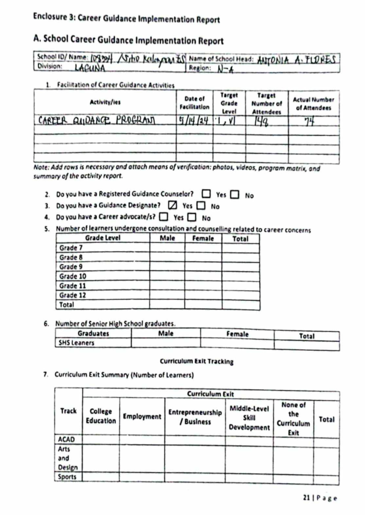 Career Guidance Program Enclosure 3 - Science Technology and ...