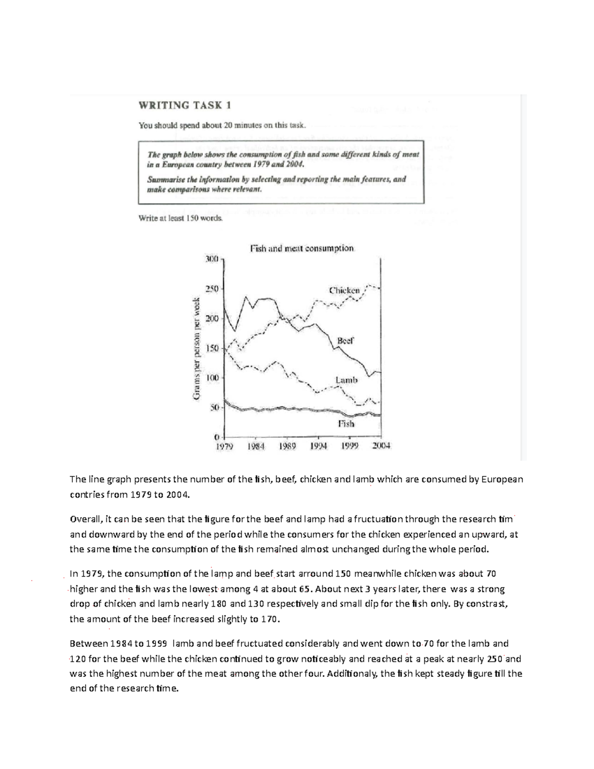 Line graph Practice 2 ielts The line graph presents the number of