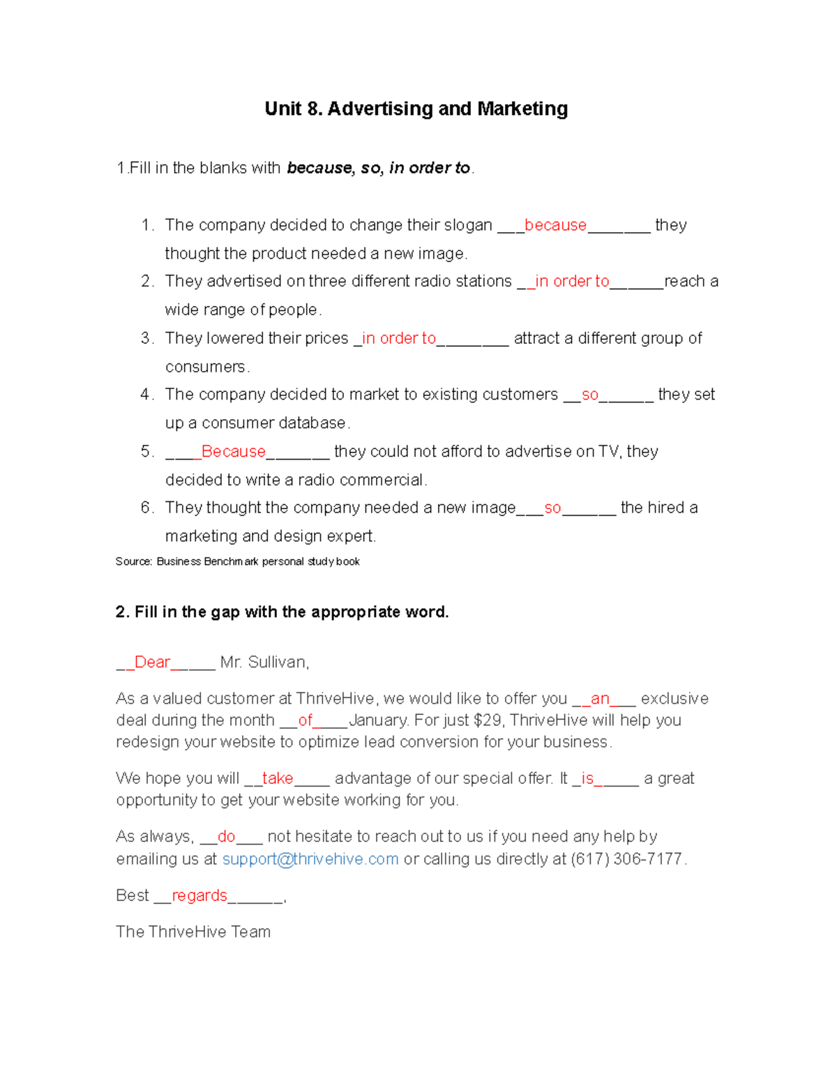 Unit 8 Answer Key - Ejercicios Resueltos - Unit 8. Advertising And ...