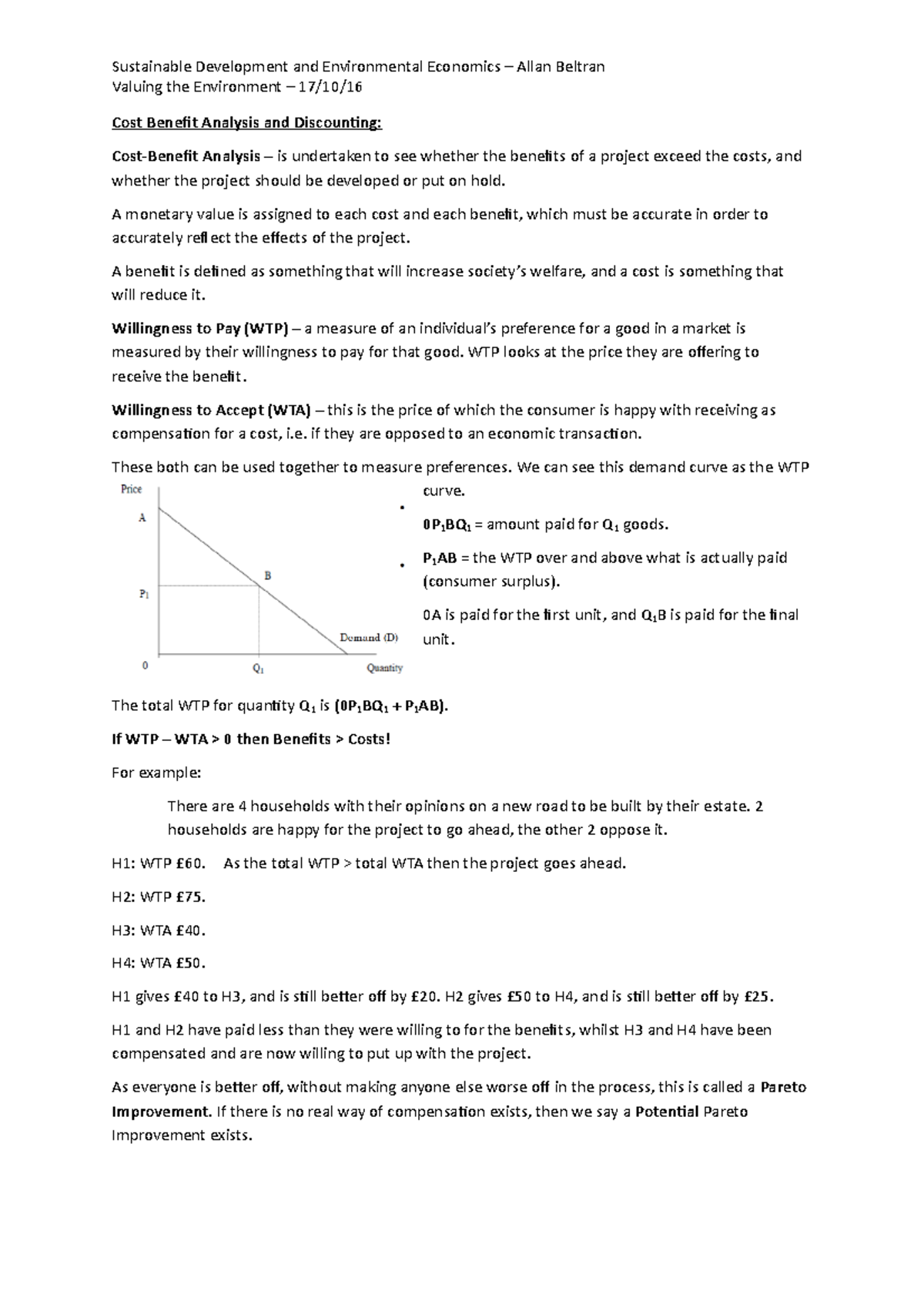 6. Cost Benefit Analysis and Discounting - Sustainable Development and ...