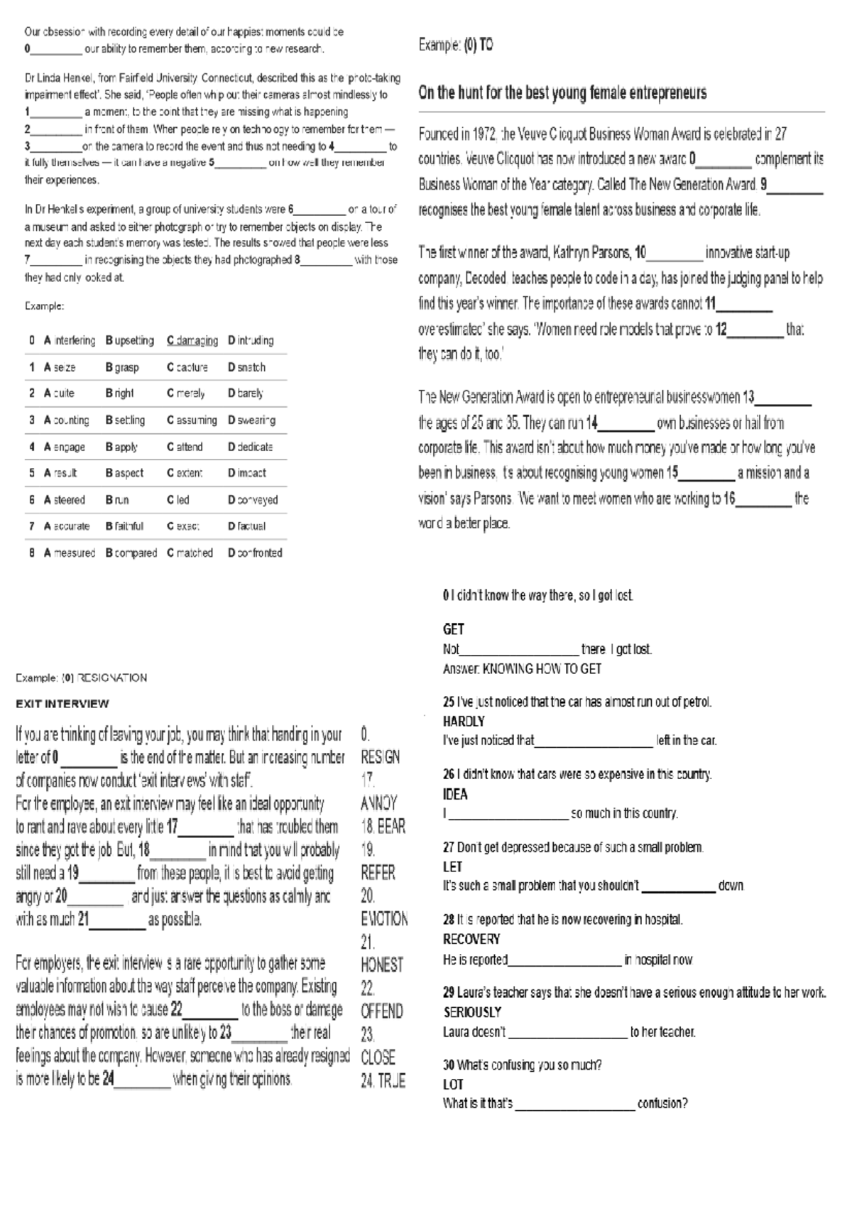 TEST1 - comprehension test 1 - Praktyczna nauka języka angielskiego