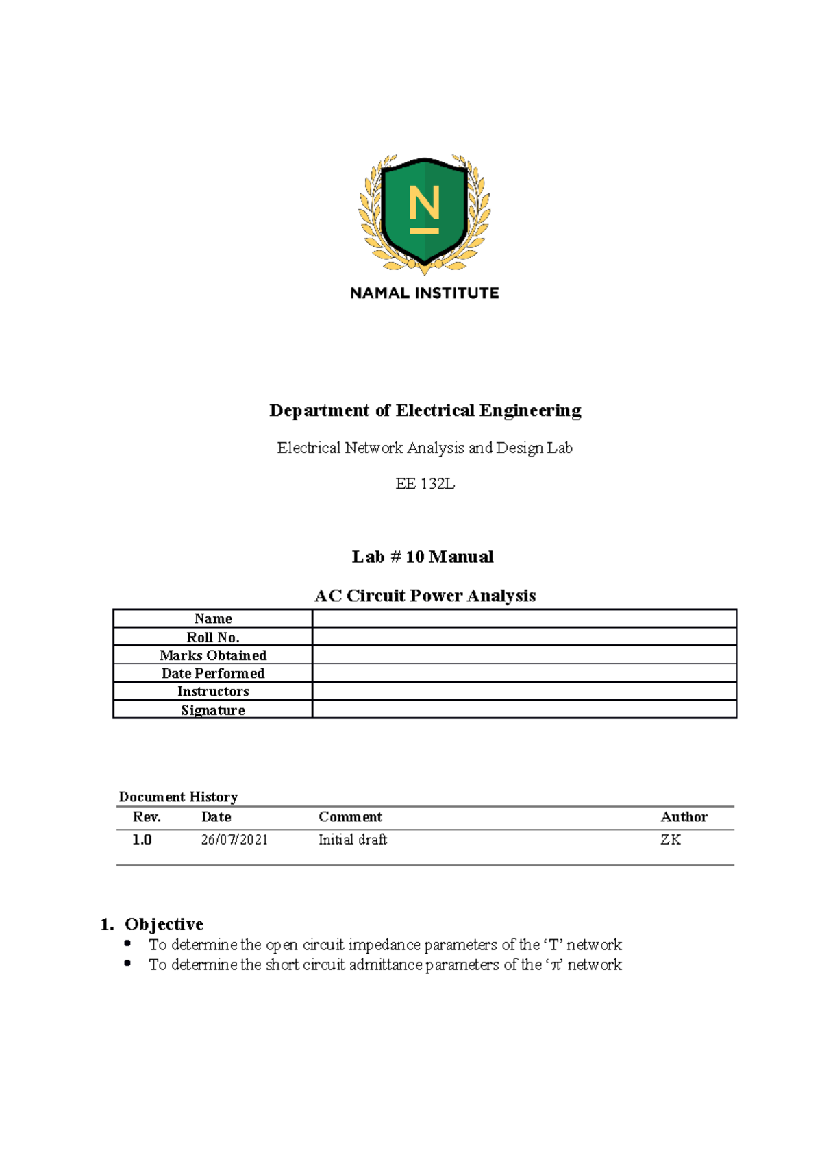 Electrical Network Analysis and Design LAB 11 - Power Electronics ...