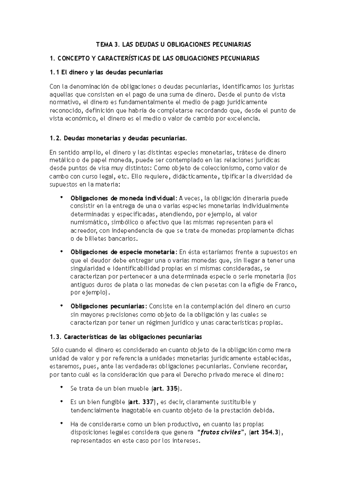 TEMA 3 - Tema 3 DERECHO DE OBLIGACIONES del libro Carlos Lasarte ...