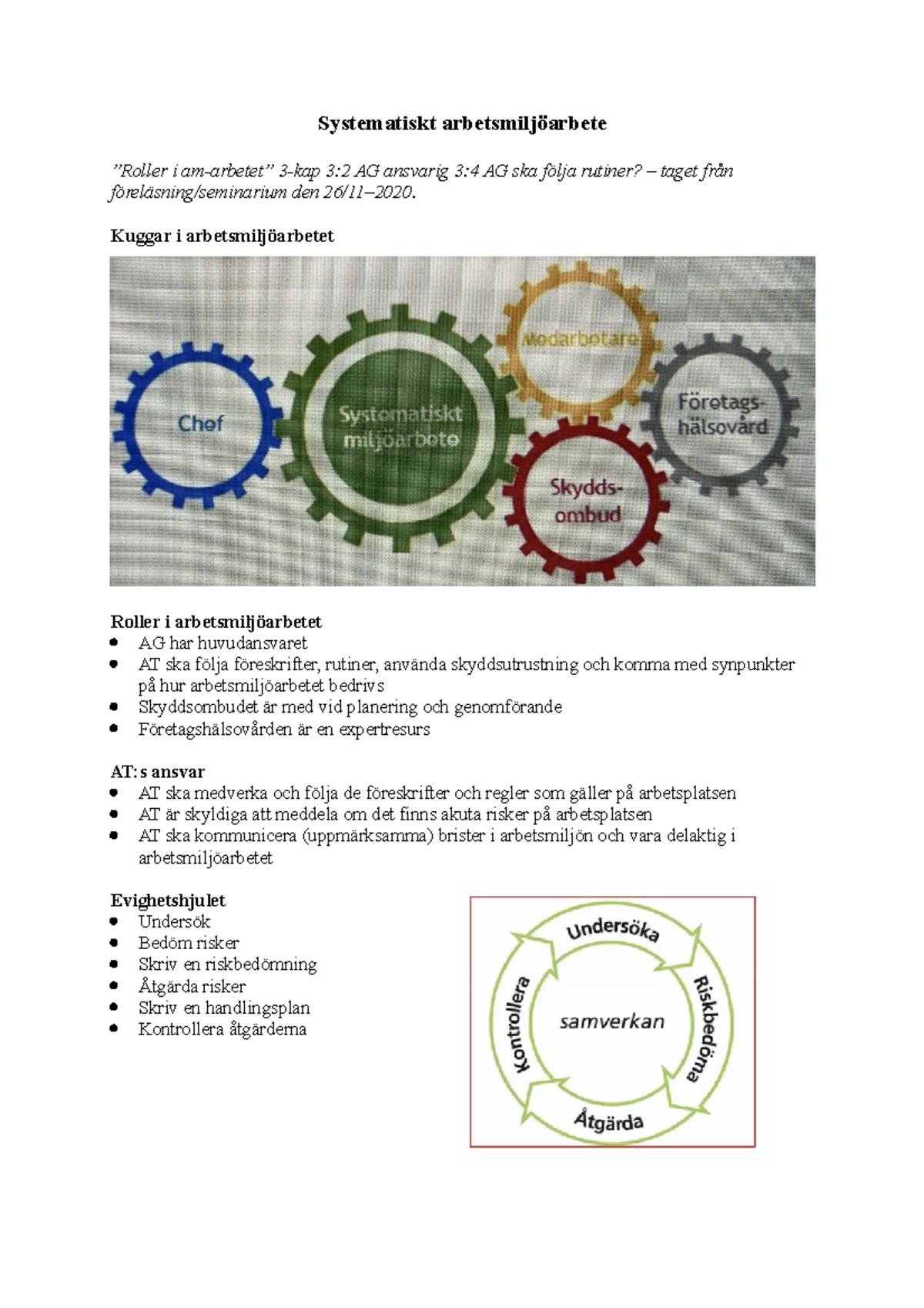 ARBETSMILJÖ Systematiskt Arbetsmiljöarbete - Systematiskt ...