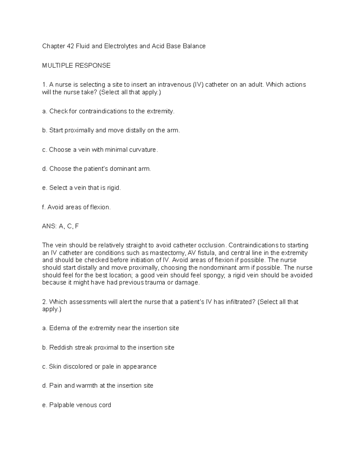 Chapter 42 Fluid and Electrolytes Chapter 42 Fluid and Electrolytes