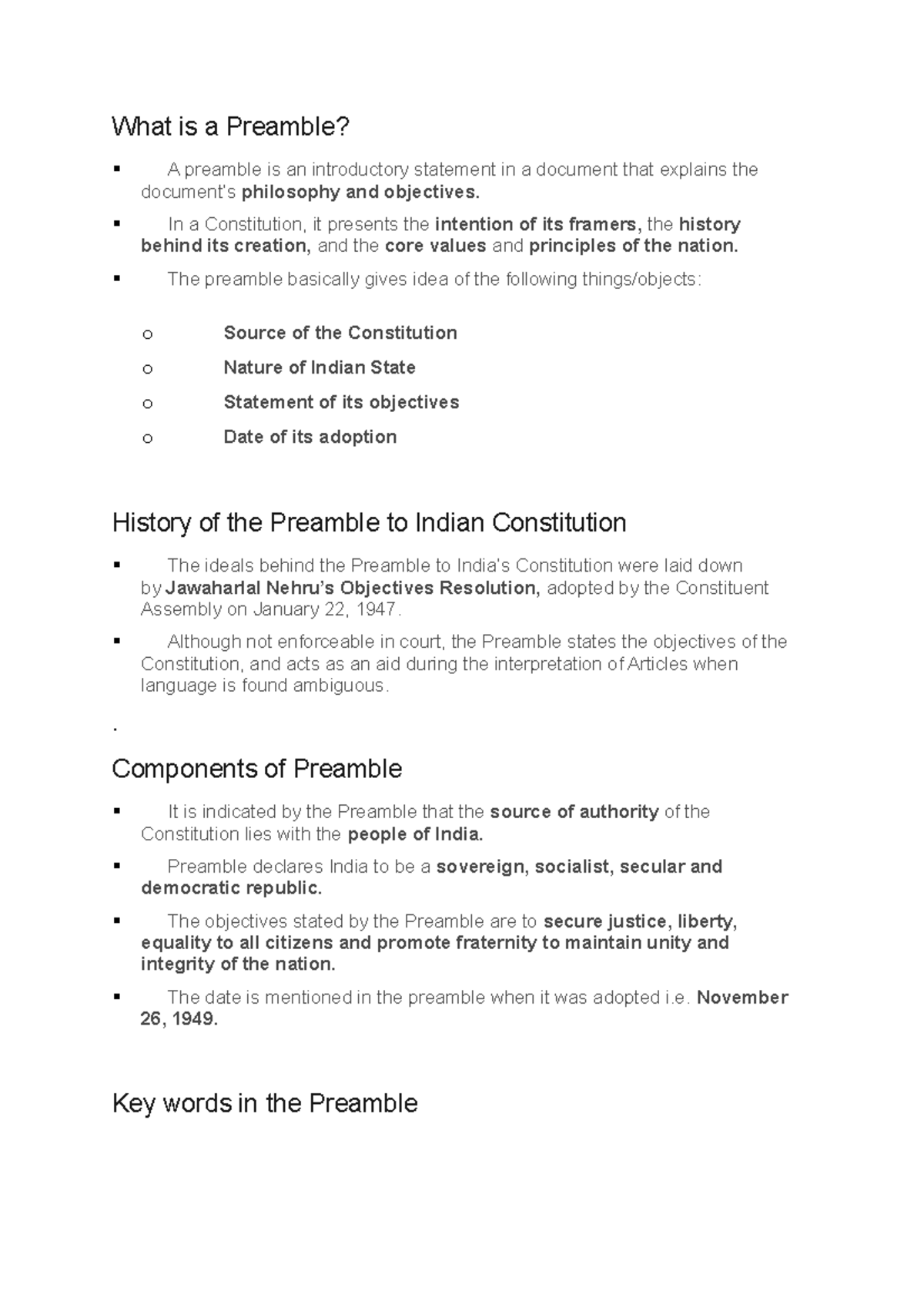 Preamble - Don't know - What is a Preamble? A preamble is an ...