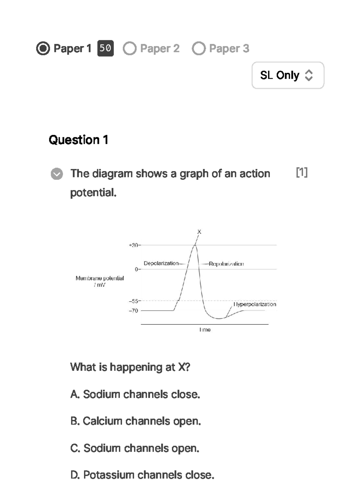 Biology Mock Exam - Revision Dojo IB - Paper 1 50 SL Only Paper 2 Paper ...